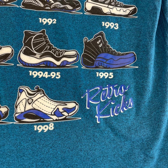 Retro Kicks T-Shirt 1986-1998 Blue Men’s Size Large - Picture 3 of 11